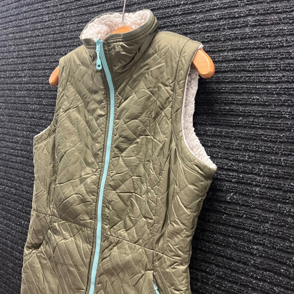 Mountain Hardwear Reversible sherpa fleece Vest Womens Medium Olive Green